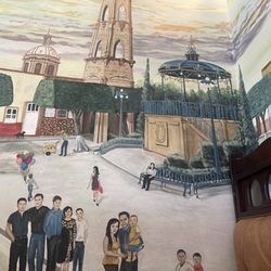 Los Potros Mexican Restaurant - The owners' town in Mexico. Wall mural.