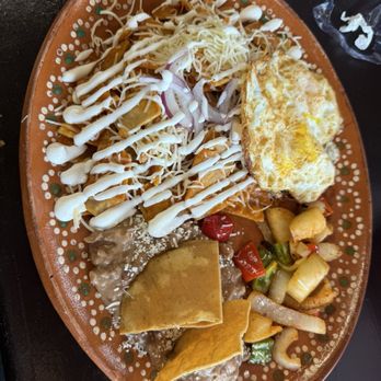 Carnitas Quiroga - Red Chilaquiles con Huevo / Chilaquiles with Egg - Mexican Near Me - National City, California Carnitas Quiroga - Red Chilaquiles con Huevo / Chilaquiles with Egg - Mexican Near Me - National City, California