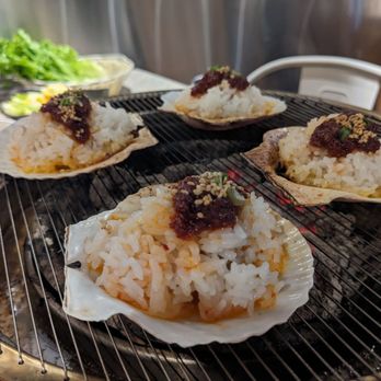 Tanlu Grill - Scallop and rice - Barbeque Near Me - Richmond, British Columbia