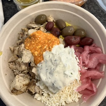 Urban Greek Kitchen - Chicken bowl with the selected fixings - Greek Near Me - Shelton, Connecticut Urban Greek Kitchen - Chicken bowl with the selected fixings - Greek Near Me - Shelton, Connecticut