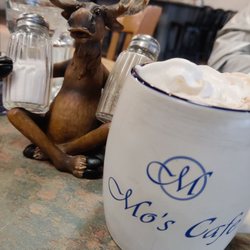 Mo's Cafe - Mexican hot chocolate & moose salt/pepper shaker!