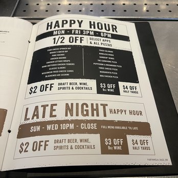 Yard House - Happy Hour Menu - New American Near Me - San Jose, California Yard House - Happy Hour Menu - New American Near Me - San Jose, California
