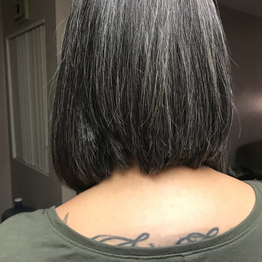 Tangles Salon - Heavy sides and layers - Hair Stylists Near Me - Rancho Cucamonga, California