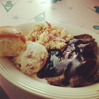 Flo's V8 Cafe - Roast beef with coke BBQ sauce, Pasta Salad & mashed potatoes with no gravy. So good - Cafes Near Me - Anaheim, California Flo's V8 Cafe - Roast beef with coke BBQ sauce, Pasta Salad & mashed potatoes with no gravy. So good - Cafes Near Me - Anaheim, California