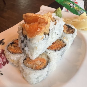 Aji Asian Cuisine - Sweet potato tempura roll - more tempura than sweet potato - decent - Asian Fusion Near Me - Central Valley, New York Aji Asian Cuisine - Sweet potato tempura roll - more tempura than sweet potato - decent - Asian Fusion Near Me - Central Valley, New York