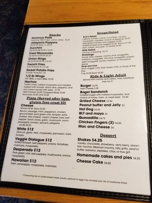 Menu photo 5 Avogadro's Number Fort Collins, CO
