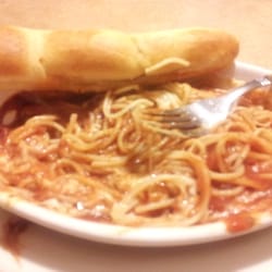 Baked spaghetti.