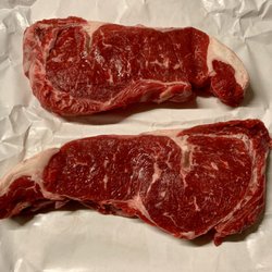Johns Butcher Shoppe - Their rib eyes ready to cook