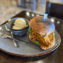 The Peri Peri Factory - Double Chicken Breast Burger + Mashed Potato