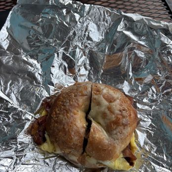 Krave Bagel - Asiago Bagel with Bacon and Egg - Delis Near Me - North Myrtle Beach, South Carolina