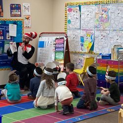 Reno Christian Fellowship Preschool - Cat in the Hat came to visit during Dr Seuss Week!