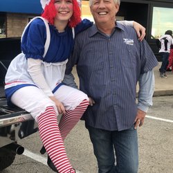 Raggedy Annie’s Antiques and Memories - Owner-Gene with Raggedy Annie