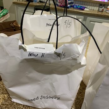 Pressed Juicery - Ripped up cheap paper bag. - Juice Bars & Smoothies Near Me - Houston, Texas
