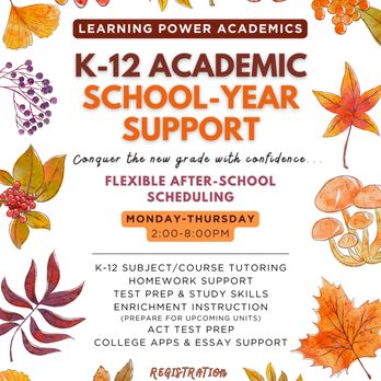 Learning Power Academics - A strong foundation at the start of a new school year is essential for building confidence and establishing a success-driven mindset! - Tutoring Centers Near Me - Prior Lake, Minnesota