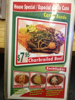 Menu photo 7 El Sol De Mexico Bryan, TX