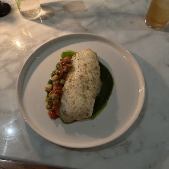 Juliet - Daurade Royale : wild sea bream, ratatouille, sauce pistou - French Near Me - Culver City, California Juliet - Daurade Royale : wild sea bream, ratatouille, sauce pistou - French Near Me - Culver City, California