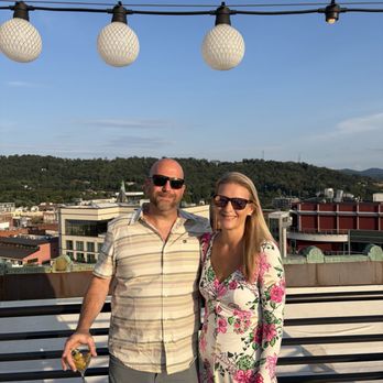 Luminosa - Us enjoying the rooftop - Italian Near Me - Asheville, North Carolina