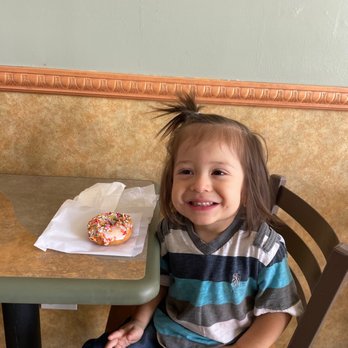 DC Donut Cafe - Took my nephew !  He loved his Vanilla Sprinkle Cake Donut - Donuts Near Me - San Fernando, California