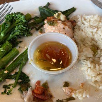 Fish City Grill - "Garlic Caper Grilled Salmon" has no capers? - Seafood Near Me - Richardson, Texas Fish City Grill - "Garlic Caper Grilled Salmon" has no capers? - Seafood Near Me - Richardson, Texas