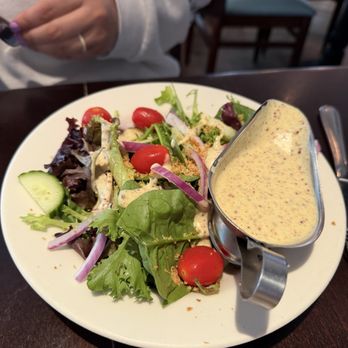 Bluewater Waterfront Grill - Side house salad with honey mustard dresssing - Seafood Near Me - Wrightsville Beach, North Carolina Bluewater Waterfront Grill - Side house salad with honey mustard dresssing - Seafood Near Me - Wrightsville Beach, North Carolina