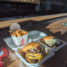 Krapow burger and Isaac burger