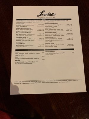 Menu photo 4 London's Sports Bar Tullahoma, TN Menu photo 4 London's Sports Bar Tullahoma, TN