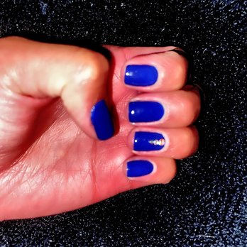 Royal Nails & Spa - Blue Gel Manicure with Diamonds - Nail Salons Near Me - Oceanside, California Royal Nails & Spa - Blue Gel Manicure with Diamonds - Nail Salons Near Me - Oceanside, California