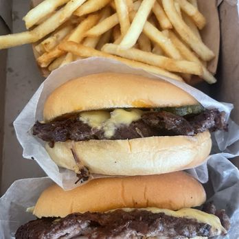 The Station - 2 single patty back alley burgers with everything on it and a side of fries! - Burgers Near Me - Berkeley, California The Station - 2 single patty back alley burgers with everything on it and a side of fries! - Burgers Near Me - Berkeley, California