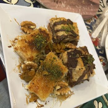 Levant - Kunefe and chocolate baklava - Salad Near Me - Astoria, New York Levant - Kunefe and chocolate baklava - Salad Near Me - Astoria, New York