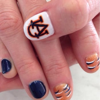 GLO Nail Bar - War Freaking Eagle. All free hand. Thank you Tracy. - Nail Salons Near Me - Costa Mesa, California GLO Nail Bar - War Freaking Eagle. All free hand. Thank you Tracy. - Nail Salons Near Me - Costa Mesa, California