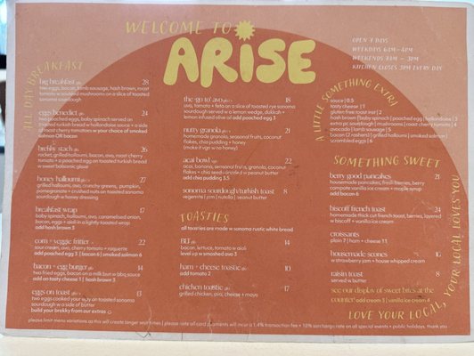 Menu photo 1 Arise Baulkham Hills, NSW