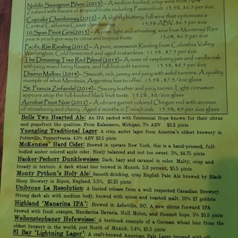 Coasters Taphouse - The front of the beer menu - Gastropubs Near Me - Cocoa Beach, Florida