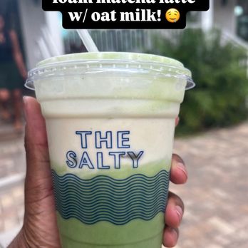 The Salty Donut - Matcha w/ oat milk & Banana cream cold foam - Donuts Near Me - Tampa Bay, Florida The Salty Donut - Matcha w/ oat milk & Banana cream cold foam - Donuts Near Me - Tampa Bay, Florida