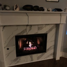 NEW fireplace logs, glass beads & remote! Working much better now. We also updated the tile! We are very happy and warm! NEW fireplace logs, glass beads & remote! Working much better now. We also updated the tile! We are very happy and warm!