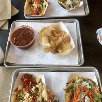 The Smoked Taco - A Pastor, Hot Chick & The Bird and chips, salsa, guacamole. - Tacos Near Me - Pleasant Grove, Utah The Smoked Taco - A Pastor, Hot Chick & The Bird and chips, salsa, guacamole. - Tacos Near Me - Pleasant Grove, Utah