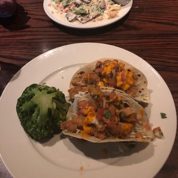 The Chop House - Voodoo tacos with a side of broccoli and seafood pasta - Steakhouses Near Me - Murfreesboro, Tennessee The Chop House - Voodoo tacos with a side of broccoli and seafood pasta - Steakhouses Near Me - Murfreesboro, Tennessee