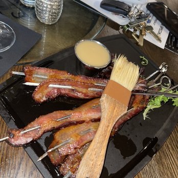 Barrels & Boards - Whiskey Barrel Candied bacon - New American Near Me - Raynham, Massachusetts