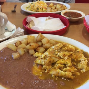 Mi Cabana - Migas (far) El Azteca plate (near) - Mexican Near Me - Austin, Texas