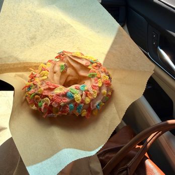 Crumb Bum Bakery - Fruity Pebble Cruller Donut - Cupcakes Near Me - Littleton, New Hampshire
