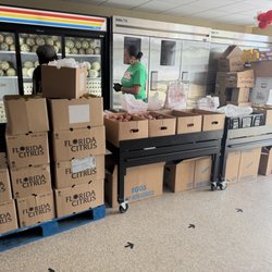 Meat, eggs, Milk section
