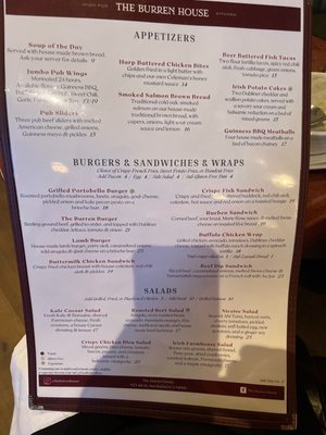 Menu photo 5 The Burren House San Rafael, CA