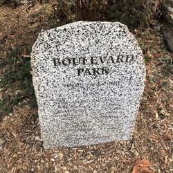 Boulevard Park - Tombstone looking marker~
