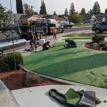 Pacific Grass & Turf - Stitching together the turf. You cannot tell where it has been stitched due to the way it is done. - Artificial Turf Near Me Pacific Grass & Turf - Stitching together the turf. You cannot tell where it has been stitched due to the way it is done. - Artificial Turf Near Me
