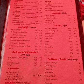 Chez Constant - Menu as of September 2023 - Bistros Near Me - Chamonix-Mont-Blanc, 74