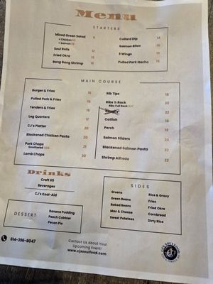 Menu photo 1 CJ's Soul Food Lewis Center, OH