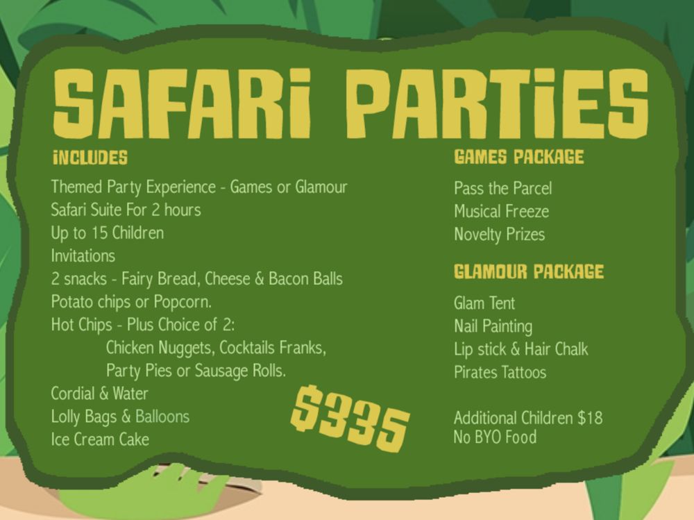 Safari Party Package Yelp