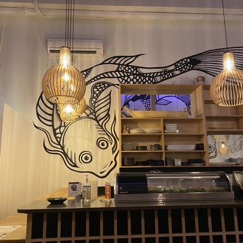 Kaizen Sushi - The fish mural above the bar area - Sushi Bars Near Me - Portland, Oregon Kaizen Sushi - The fish mural above the bar area - Sushi Bars Near Me - Portland, Oregon