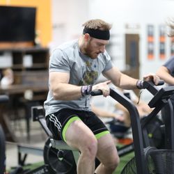 Crossfit Fireside - Athletes working hard on our 12 Assault Bikes!