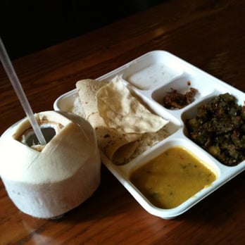 Vik's Chaat - Bhindi (okra) special with fresh coconut water - Indian Near Me - Berkeley, California