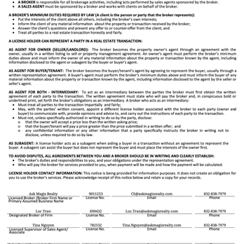 Ask Magis Realty - TREC Information About Brokerage Services - Real Estate Agents Near Me - Houston, Texas Ask Magis Realty - TREC Information About Brokerage Services - Real Estate Agents Near Me - Houston, Texas